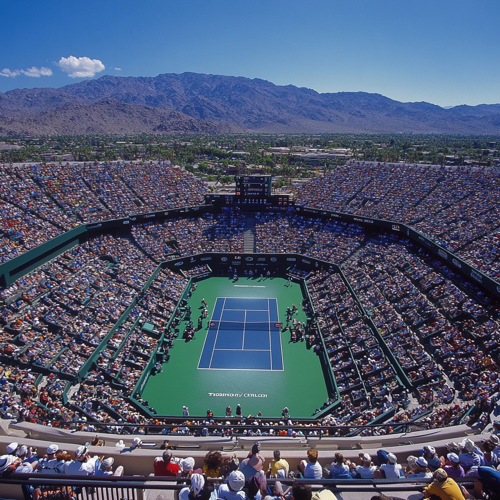 Carlos Alcaraz celebrates winning his second consecutive Indian Wells title in 2024.